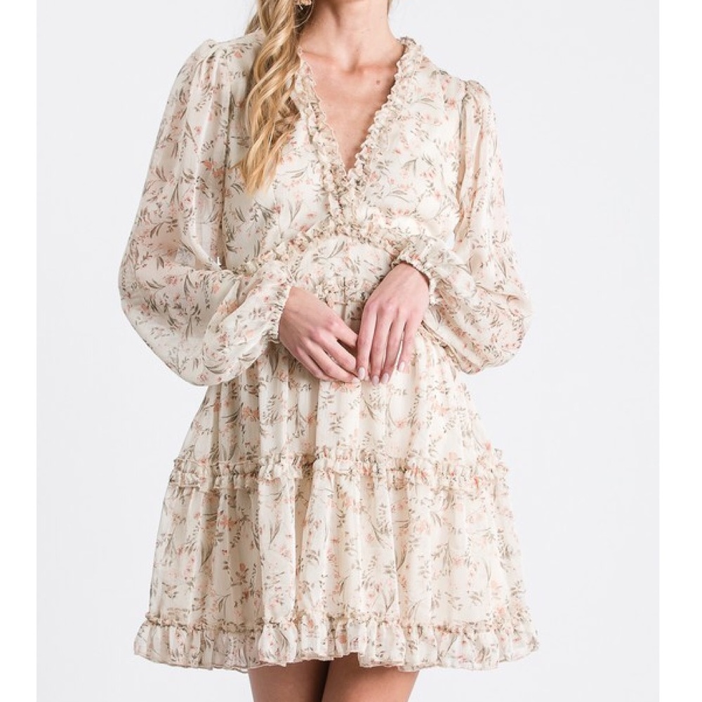 Destiny Calls Floral Ruffle Dress - Picture 3 of 11